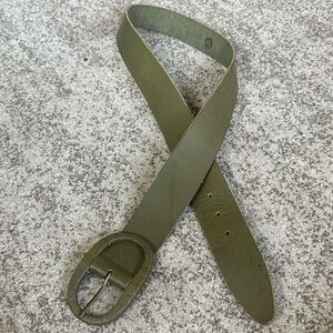 Linea Pelle Olive Leather Women’s Belt L